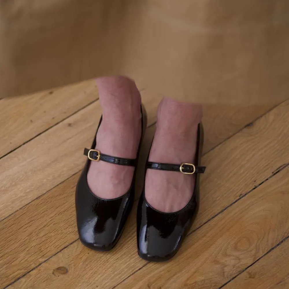 Shop ANNE THOMAS - Ballerines Pavlova - Noir