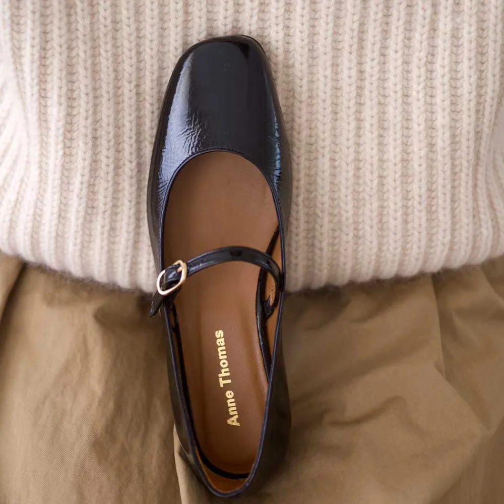 Shop ANNE THOMAS - Ballerines Pavlova - Noir
