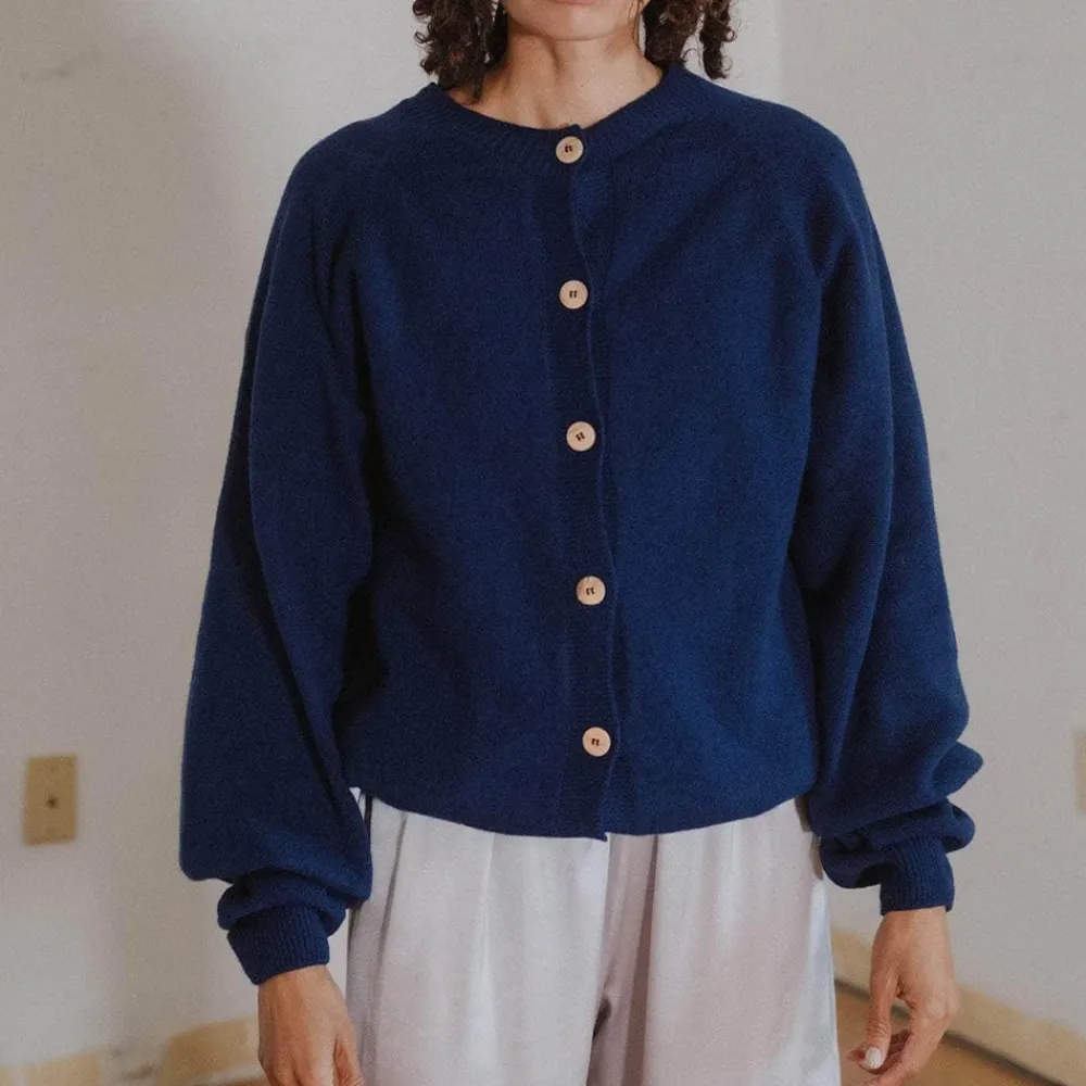Outlet BASERANGE - Cardigan Soar - Bleu