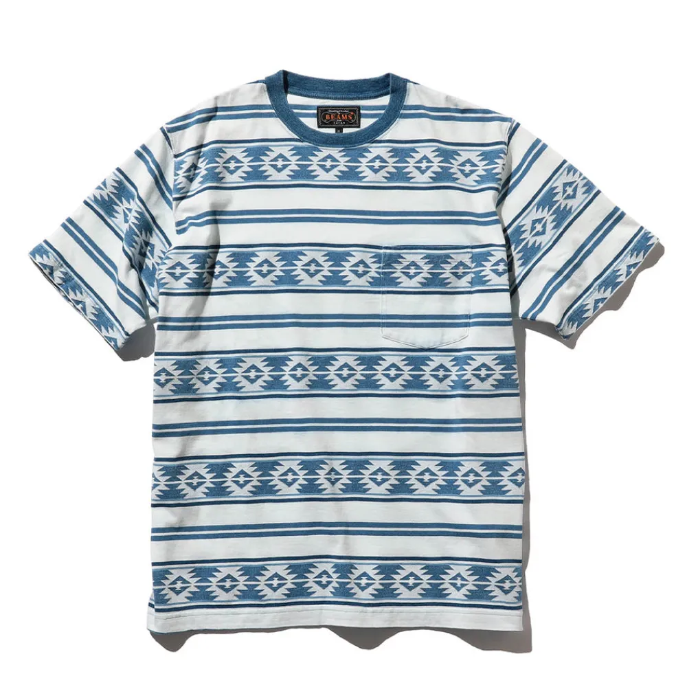 Outlet BEAMS Plus - T-shirt poche - Bleu