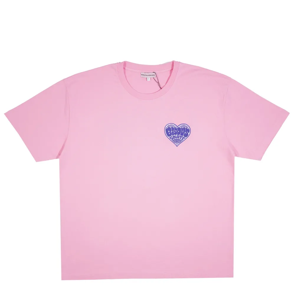 Online BISOUS SKATEBOARD - T-Shirt Coeur - Rose