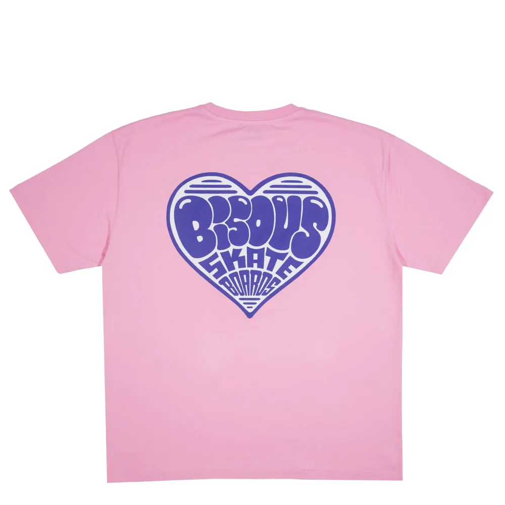Online BISOUS SKATEBOARD - T-Shirt Coeur - Rose