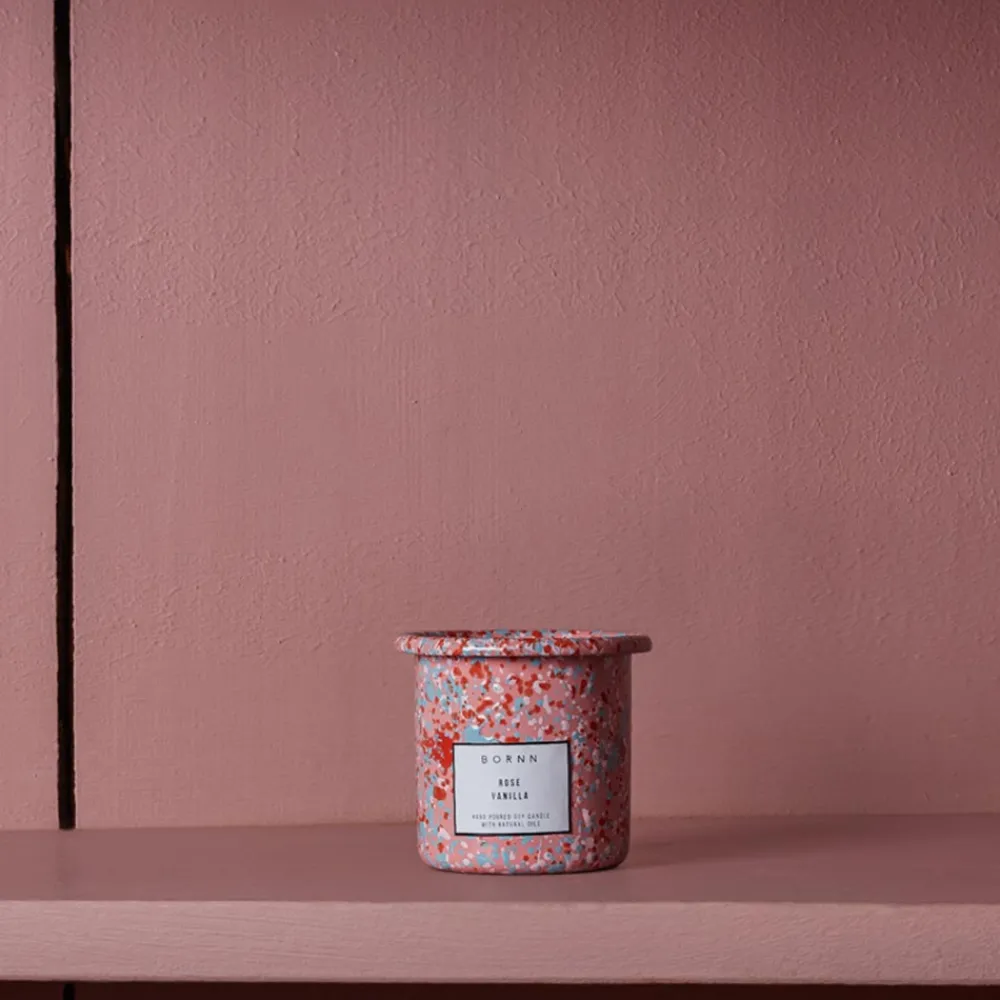 Outlet 1814 BORNN Bougie splash rose - Vanille & Rose