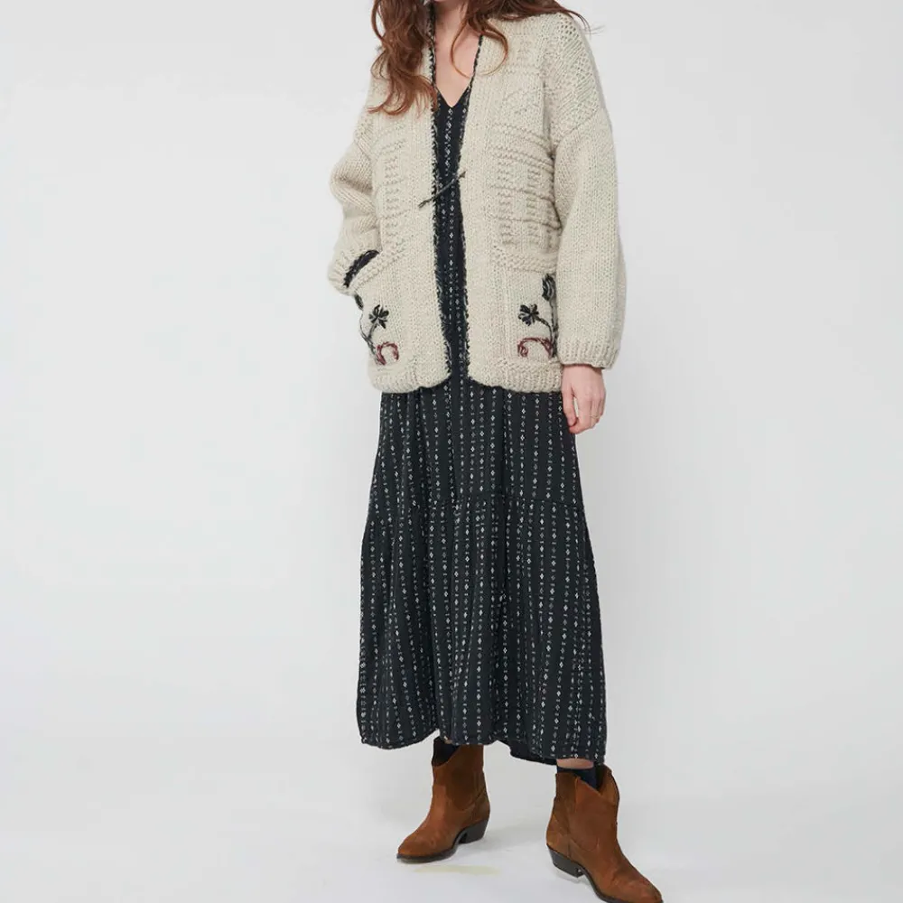 Sale Bsbee - Gilet Kimono Fleur - Beige