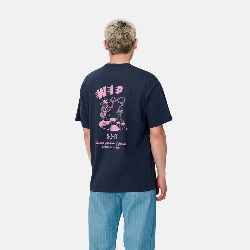 Outlet Carhartt WIP - T-Shirt Friendship - Bleu