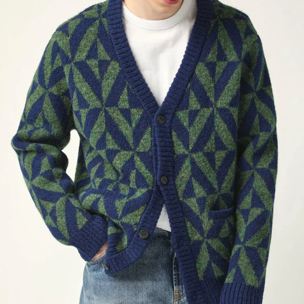 Online CORRIDOR - Cardigan Diamond - Navy