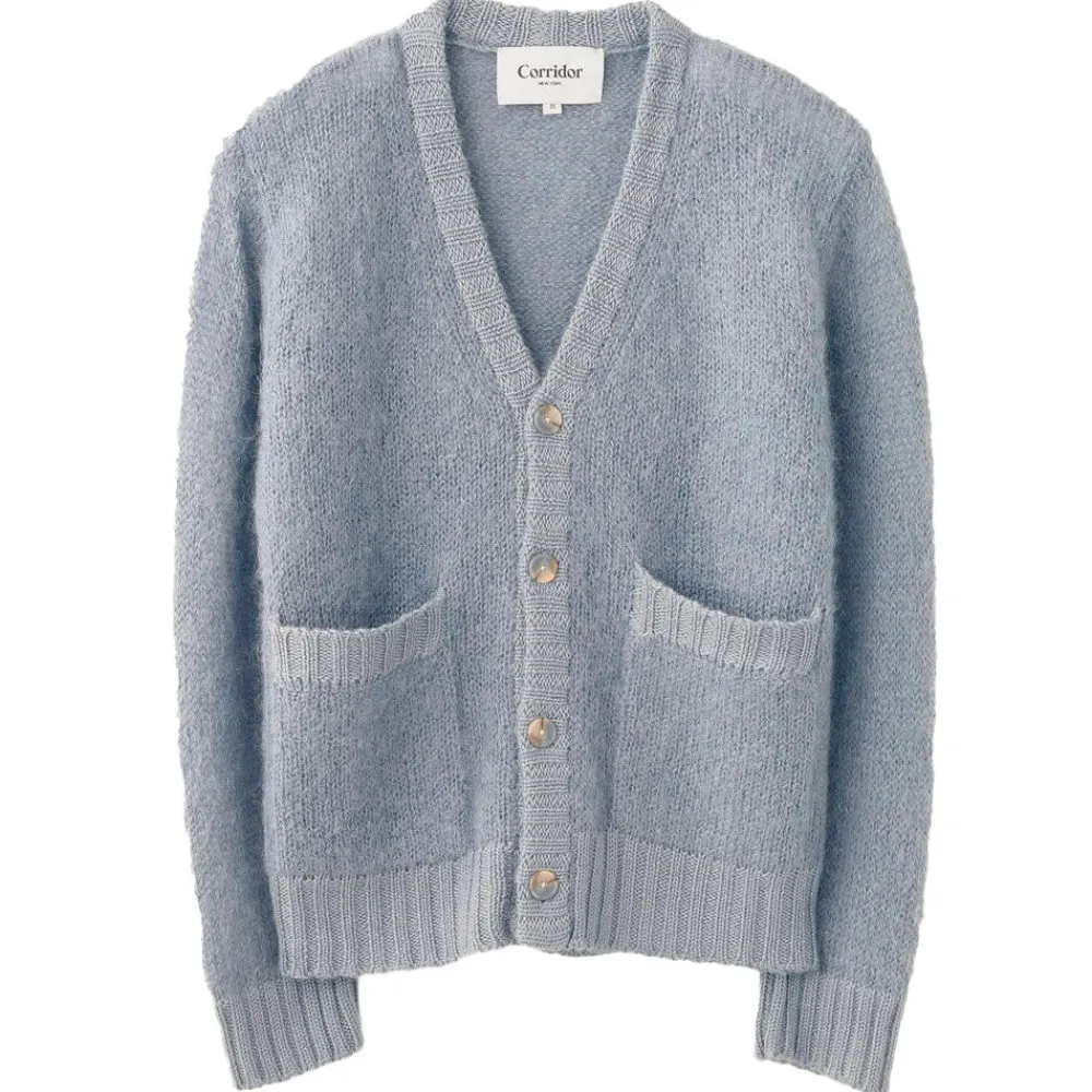 Store CORRIDOR - Cardigan Mohair - Bleu