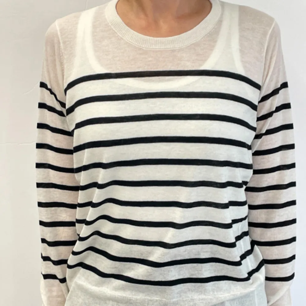 Clearance CT Plage C.T.plage - Pull Fin Mariniére - Blanc