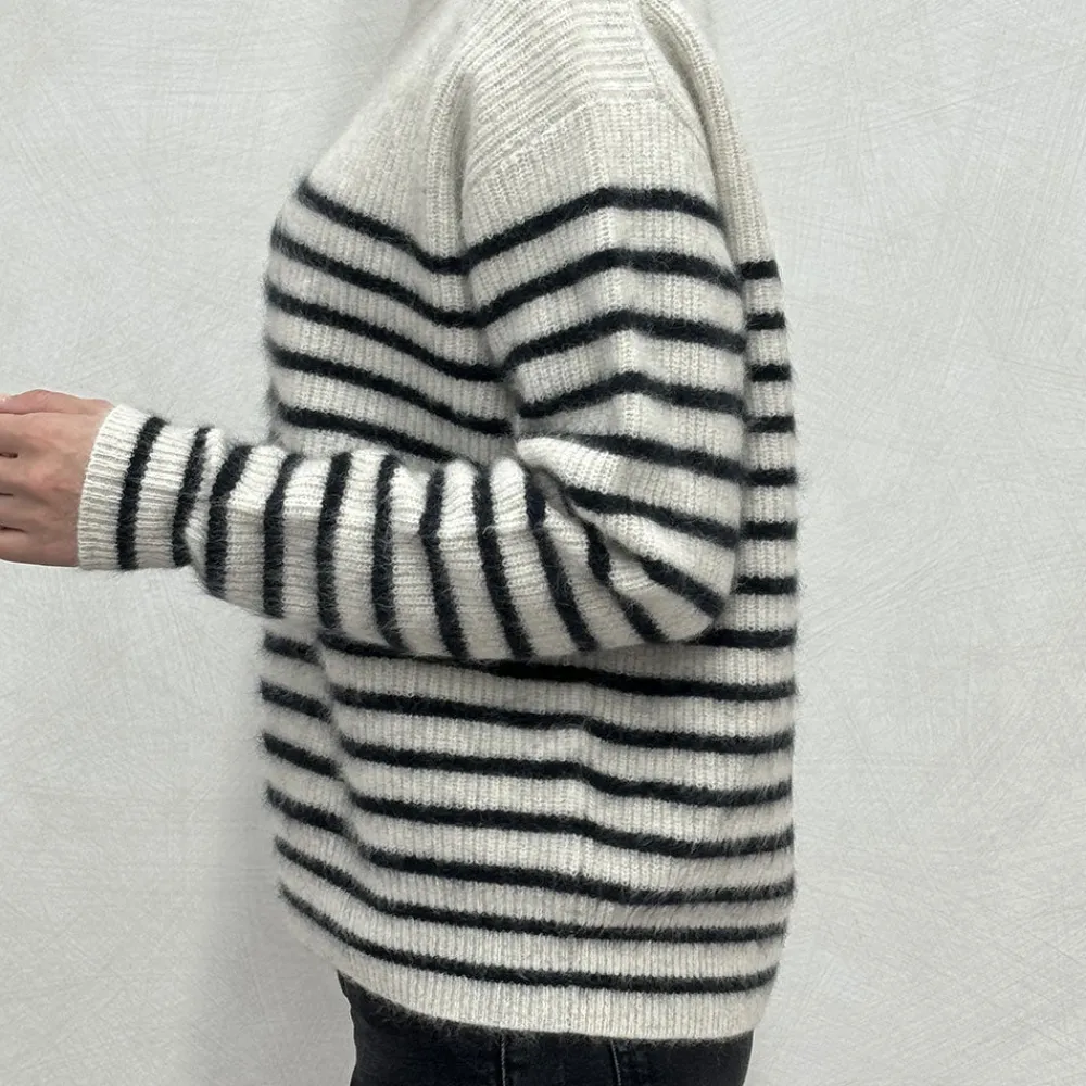 Clearance CT PLAGE C.T.plage x Merci - Pull Rayé - Gris/Bleu