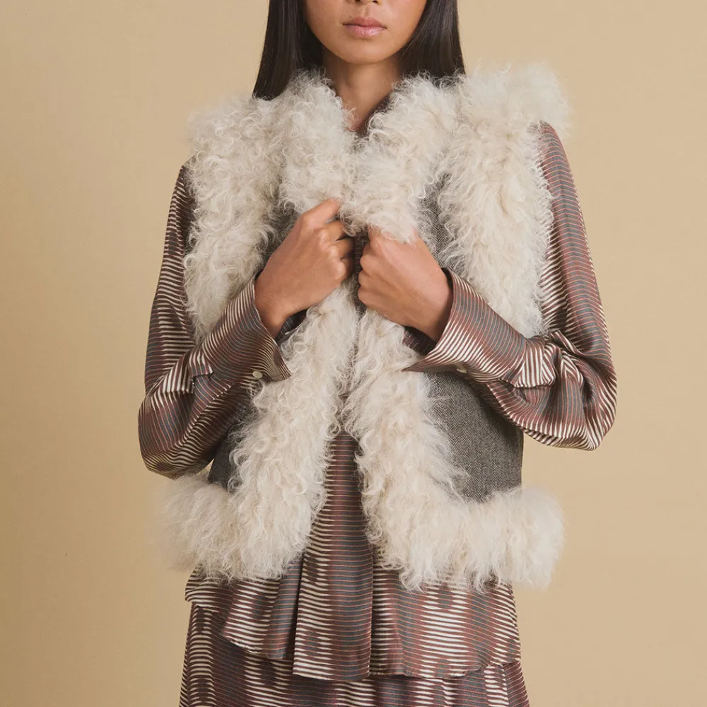 Sale DIEGA - Gilet Givro - Ecru