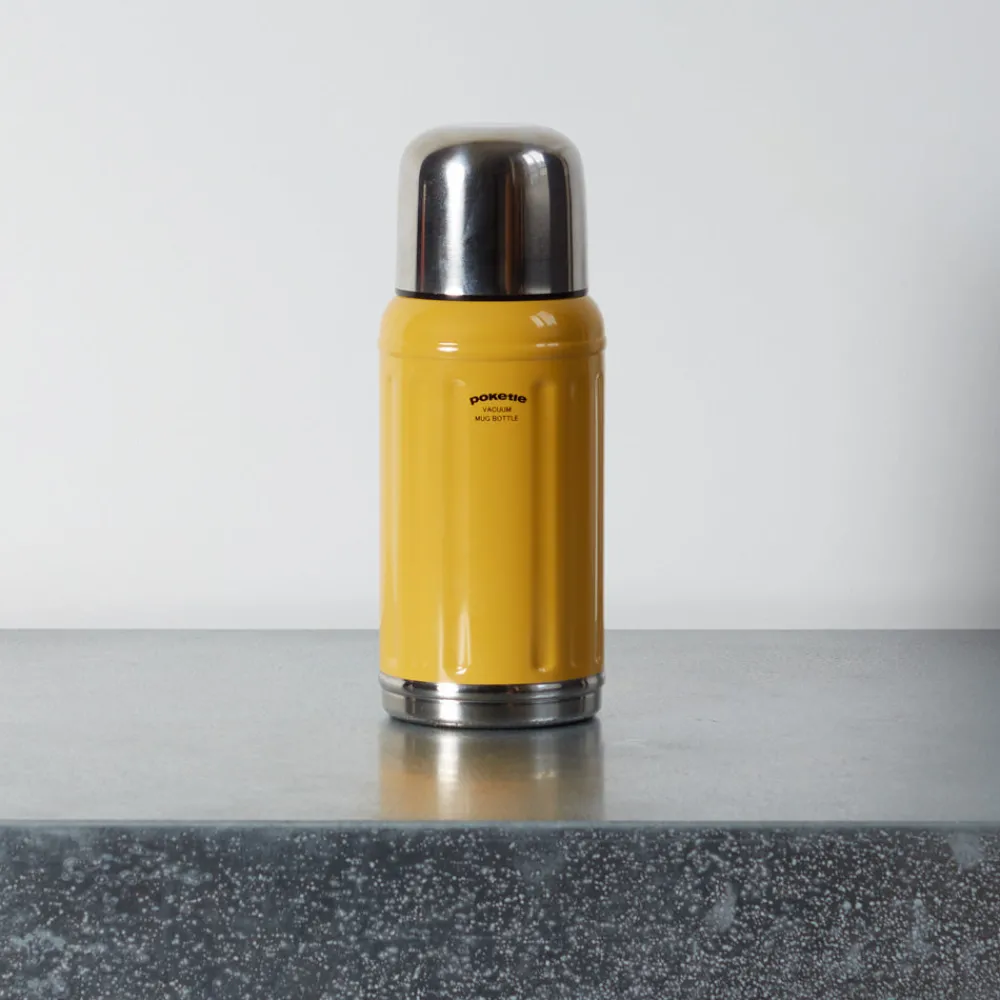 Shop 738 POKETLE Gourde Thermos 350ml - Jaune - Poketle