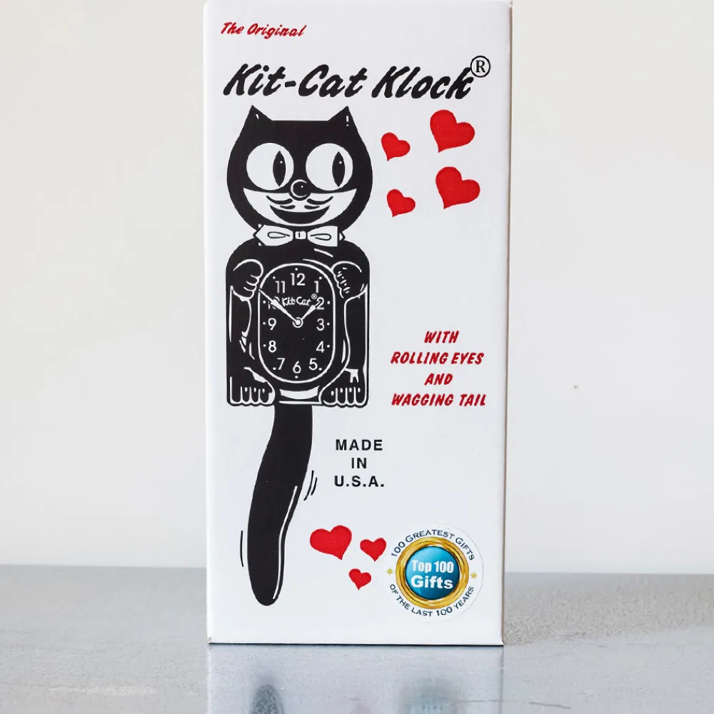 Hot 1786 KIT CAT KLOCK Horloge Kit Cat - Noir