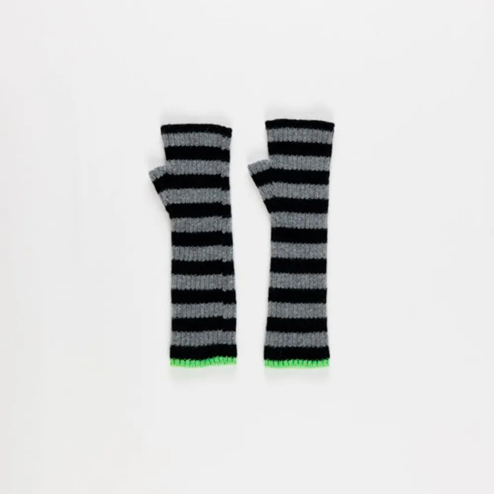 Flash Sale LA FETICHE - Mitaines Rayées - Gris & Noir