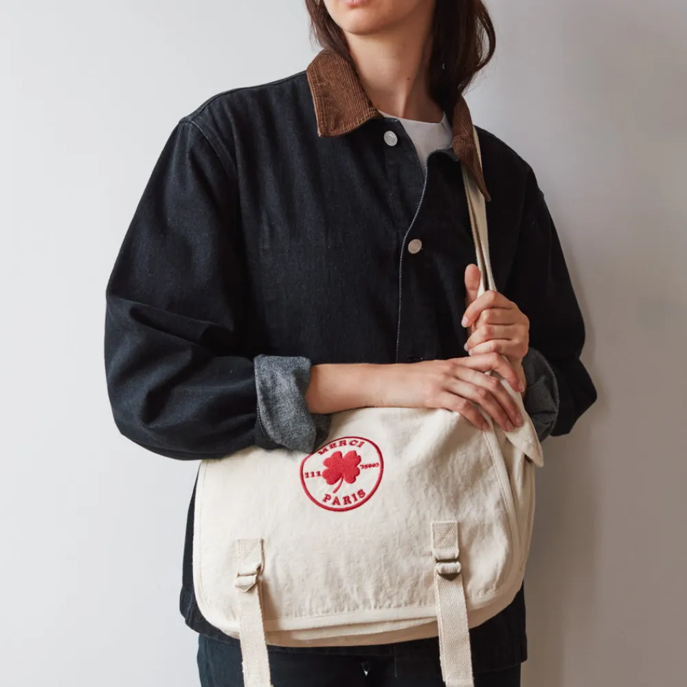 Clearance 2102 VJ SOURCING Merci - Besace en canvas - Naturel