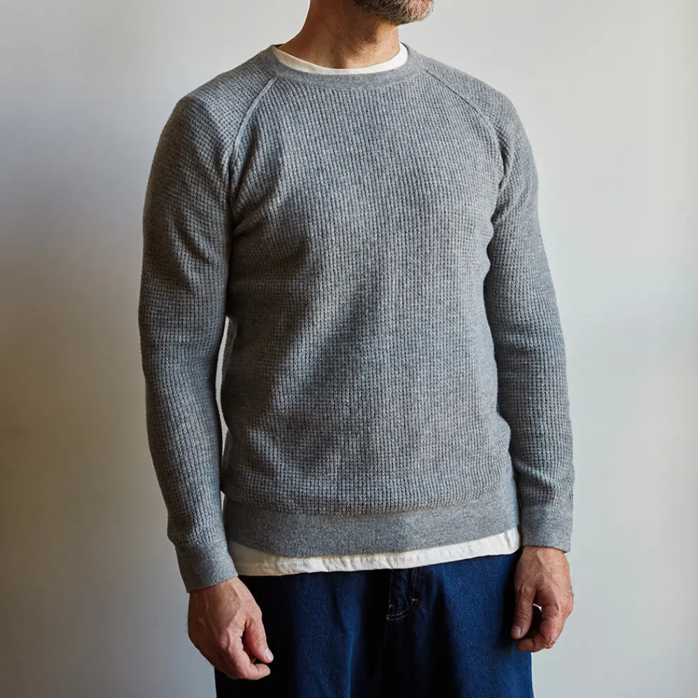 Online MERCI - Pull en laine - Gris Grisfoncé