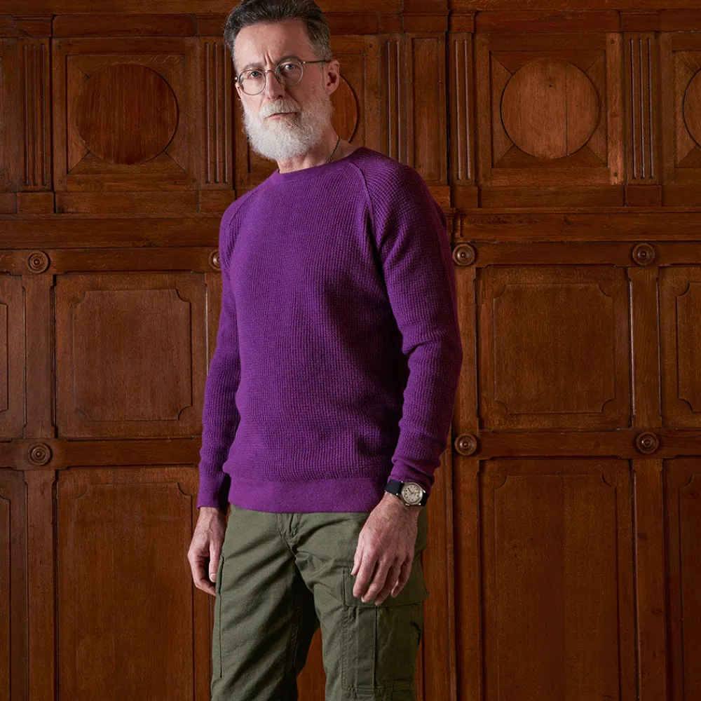 New MERCI - Pull en laine - Violet