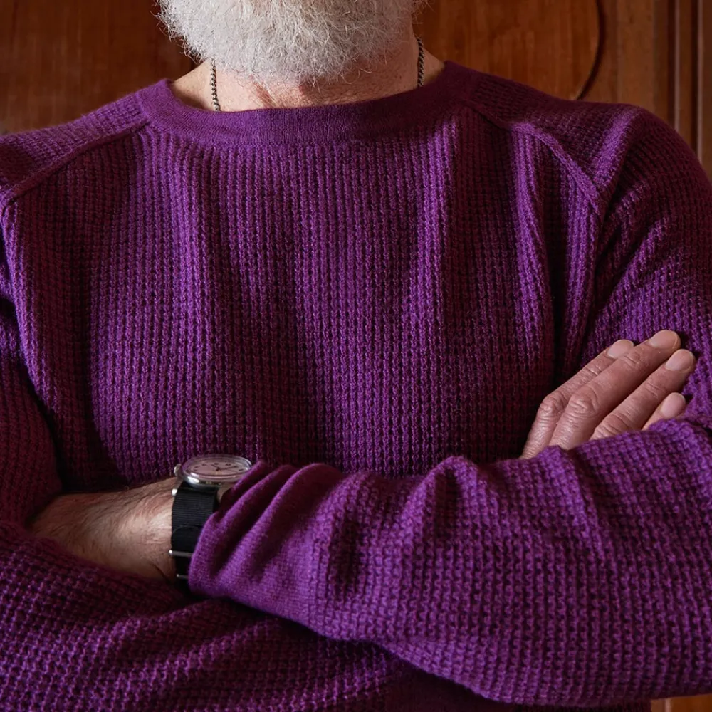 New MERCI - Pull en laine - Violet