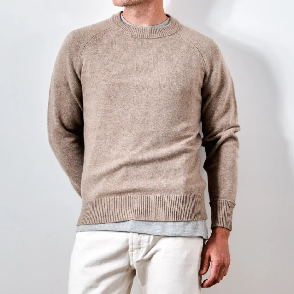 Online MERCI - Pull Sweat Man en cachemire - Sable