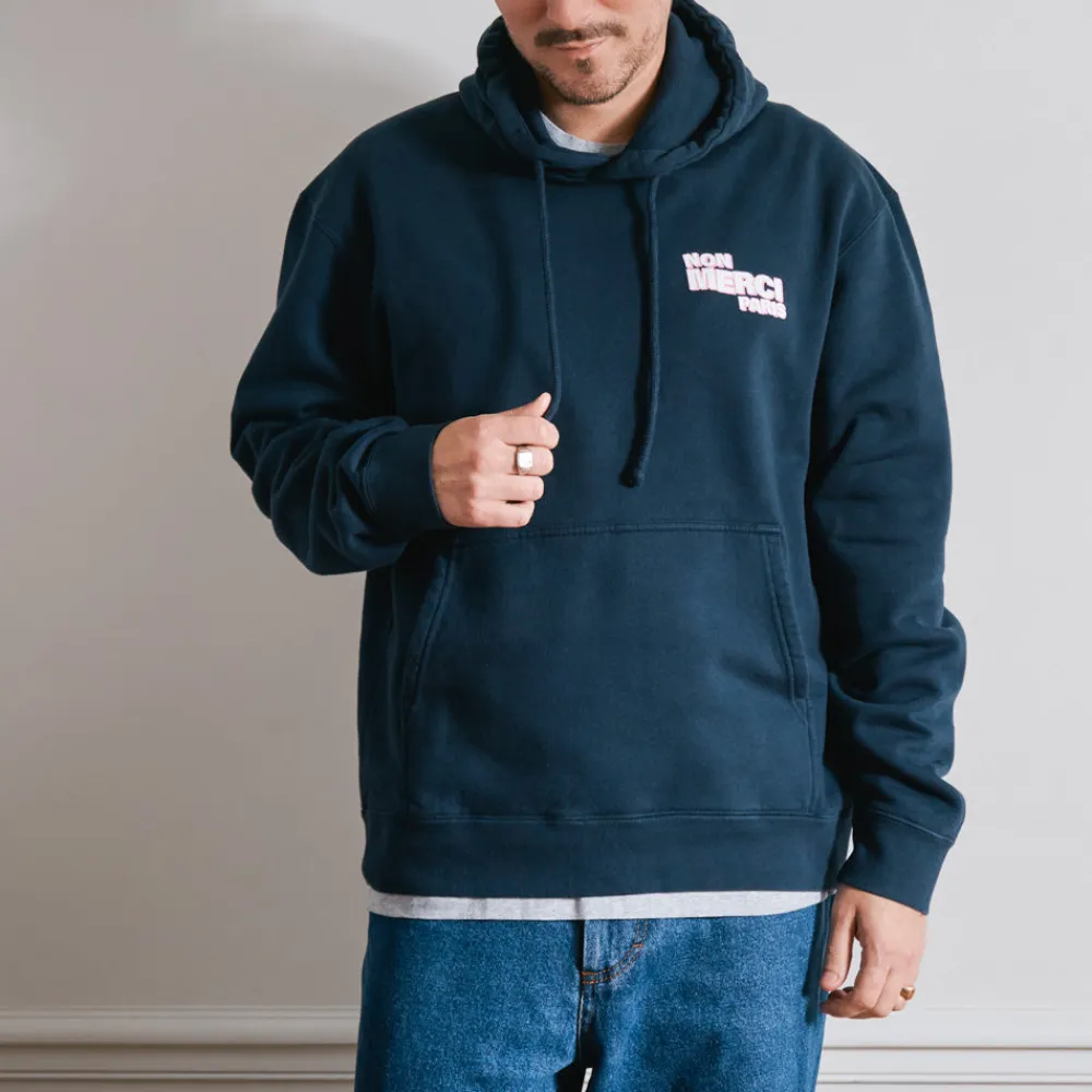 Cheap BS01 Merci - Sweat Non Merci - Marine