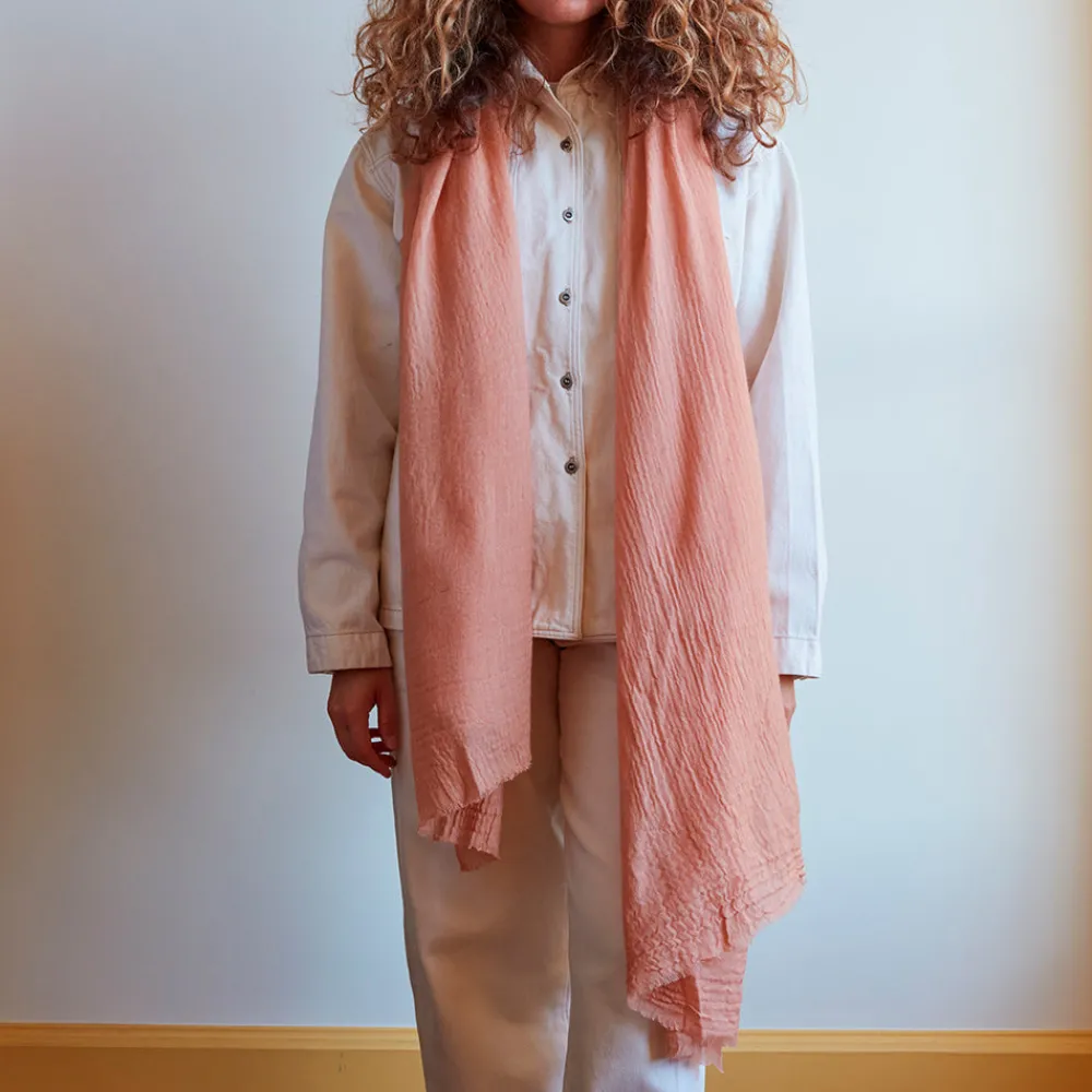 Fashion MERCI - Étole en laine - Rose