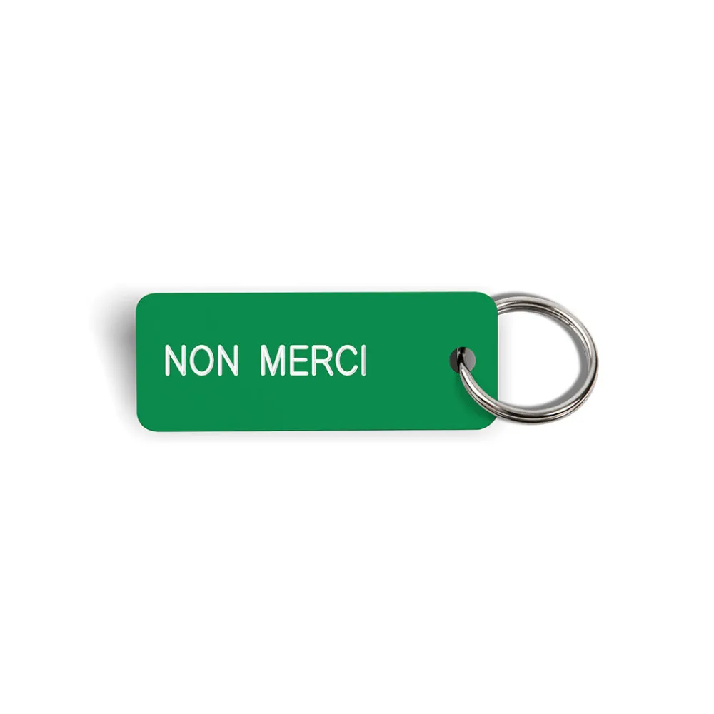 Clearance Various Keytags Merci x - Porte-clé "Non Merci" - Vert