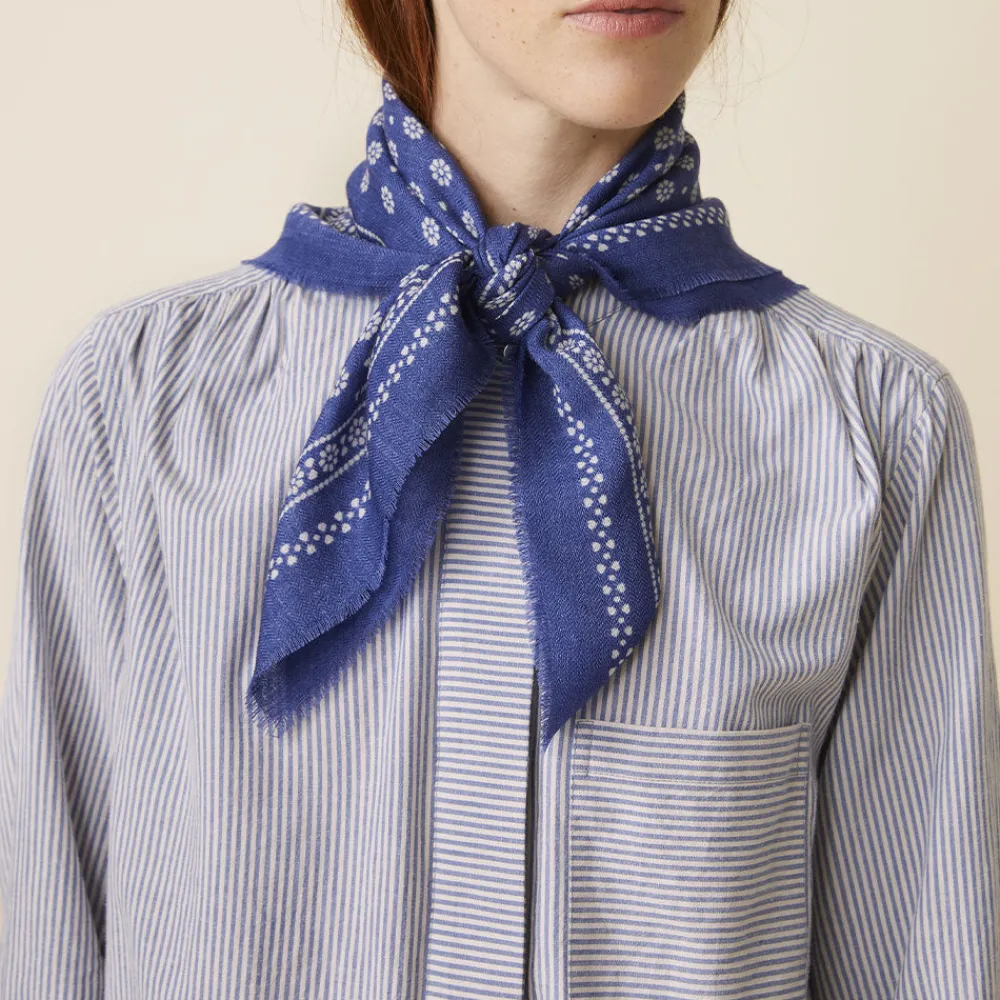 New MOISMONT - Foulard n°676 - Denim Blue