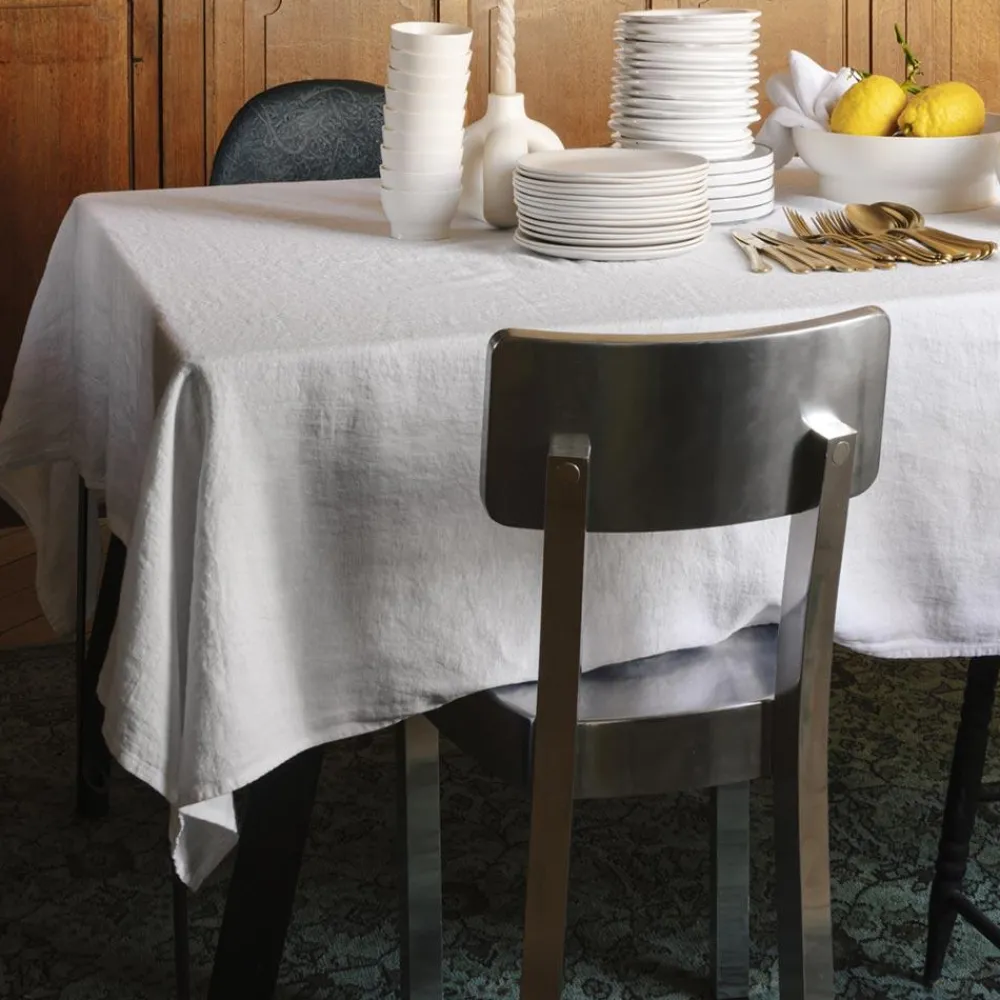 Online 200 LINTEX Nappe en lin lavé - Blanc Optique BlancOptique