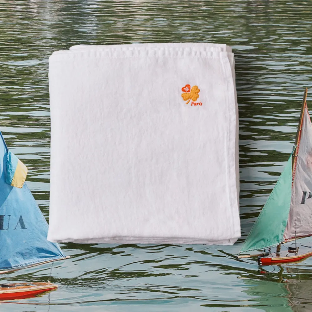 Online 1799 MARKM LASER Nappe en lin lavé - Trèfle Jaune