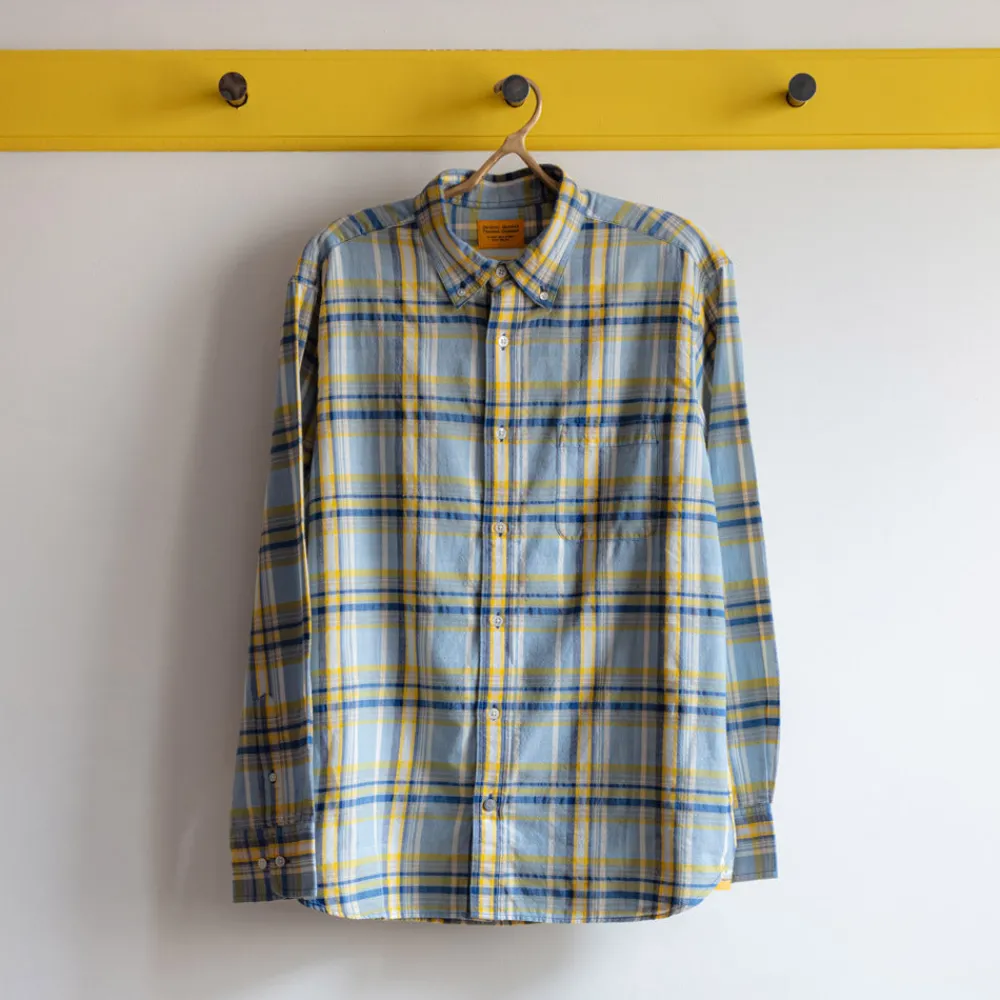 Cheap Original Madras Trading Company - Chemise Classique Button Down - Clair Bleu