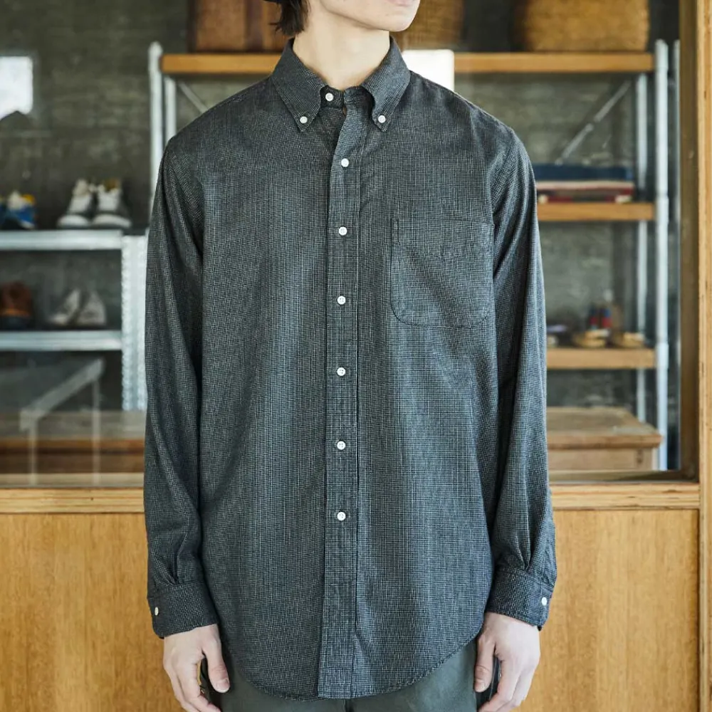New ORSLOW - Chemise en chambray - Charbon