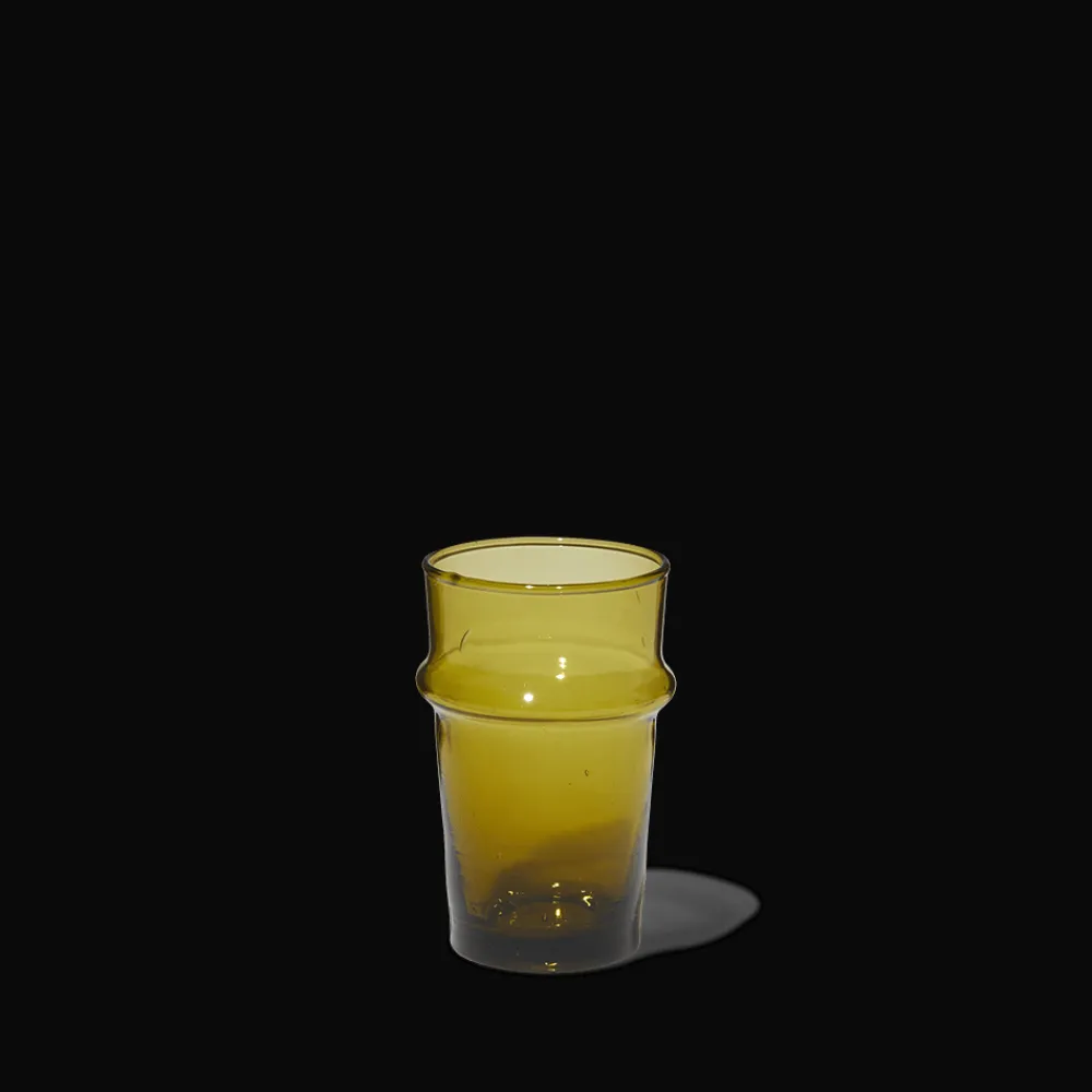 Online 1286 HOUSEHOLD HARDWARE Petit verre marocain en verre soufflé - Vert foncé
