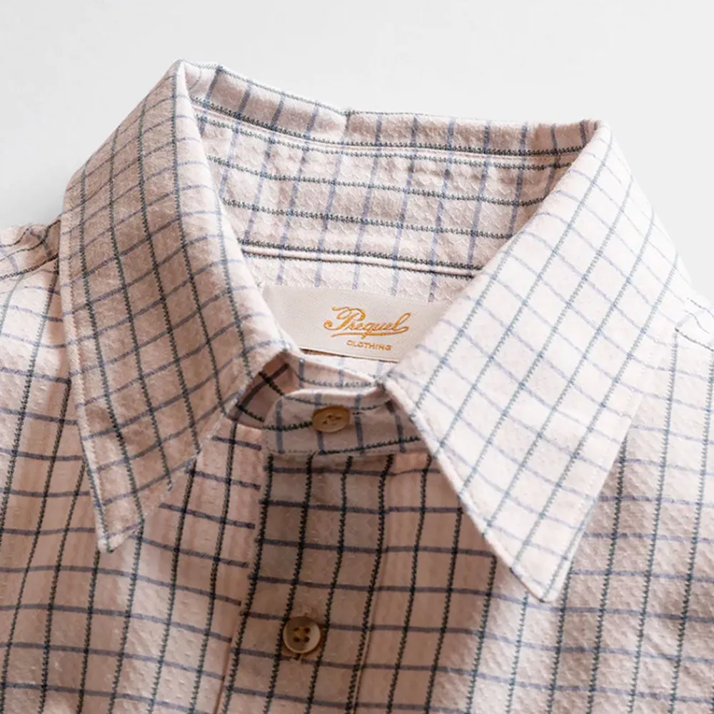 New Prequel - Chemise à carreaux Relief - Beige