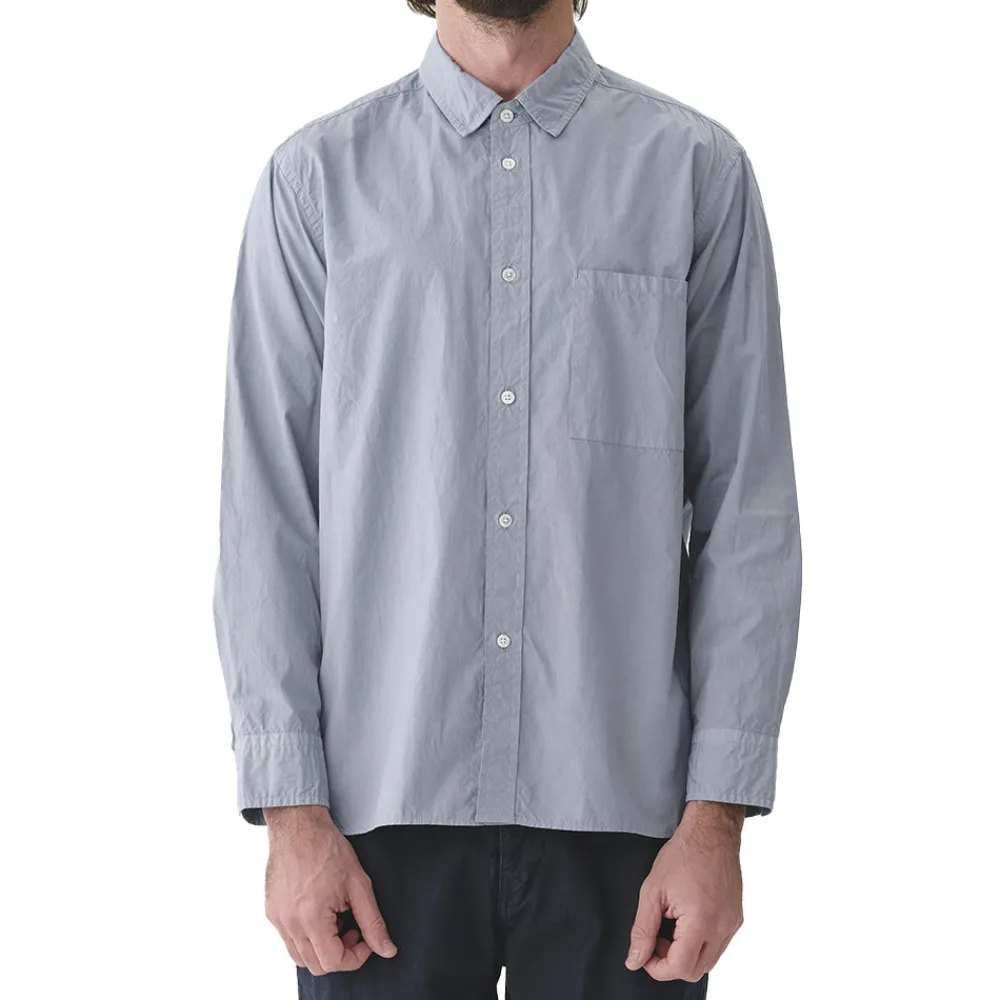 New Sage de Cret - Chemise Broadcloth - Bleu