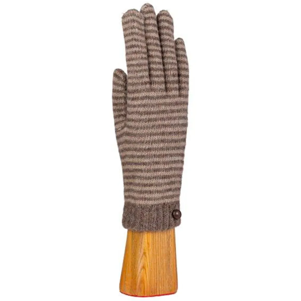 Clearance Santacana - Gants rayés - Taupe