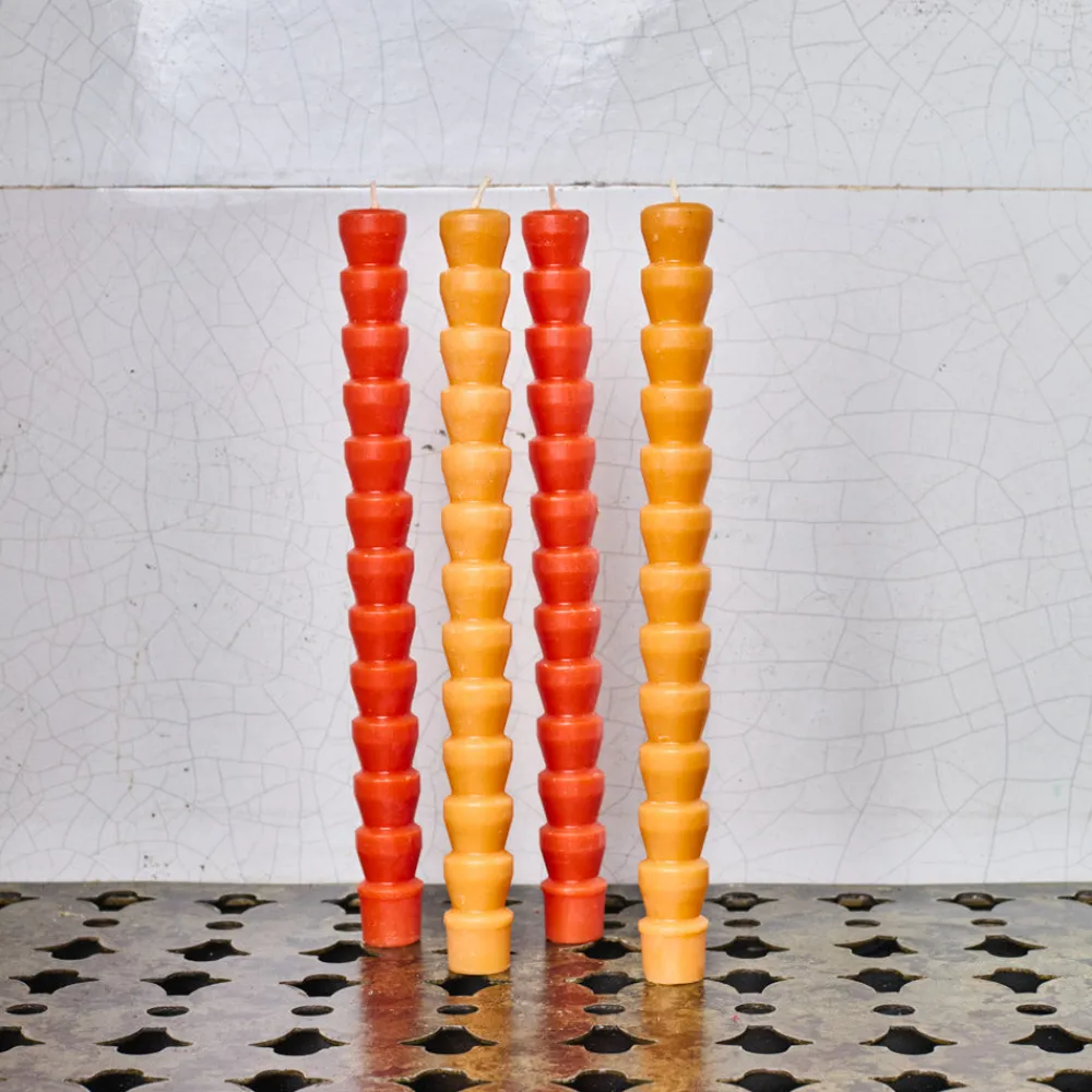 Store 1017 SLS AGENCY Set de bougie Taper - Rouge & Terracotta