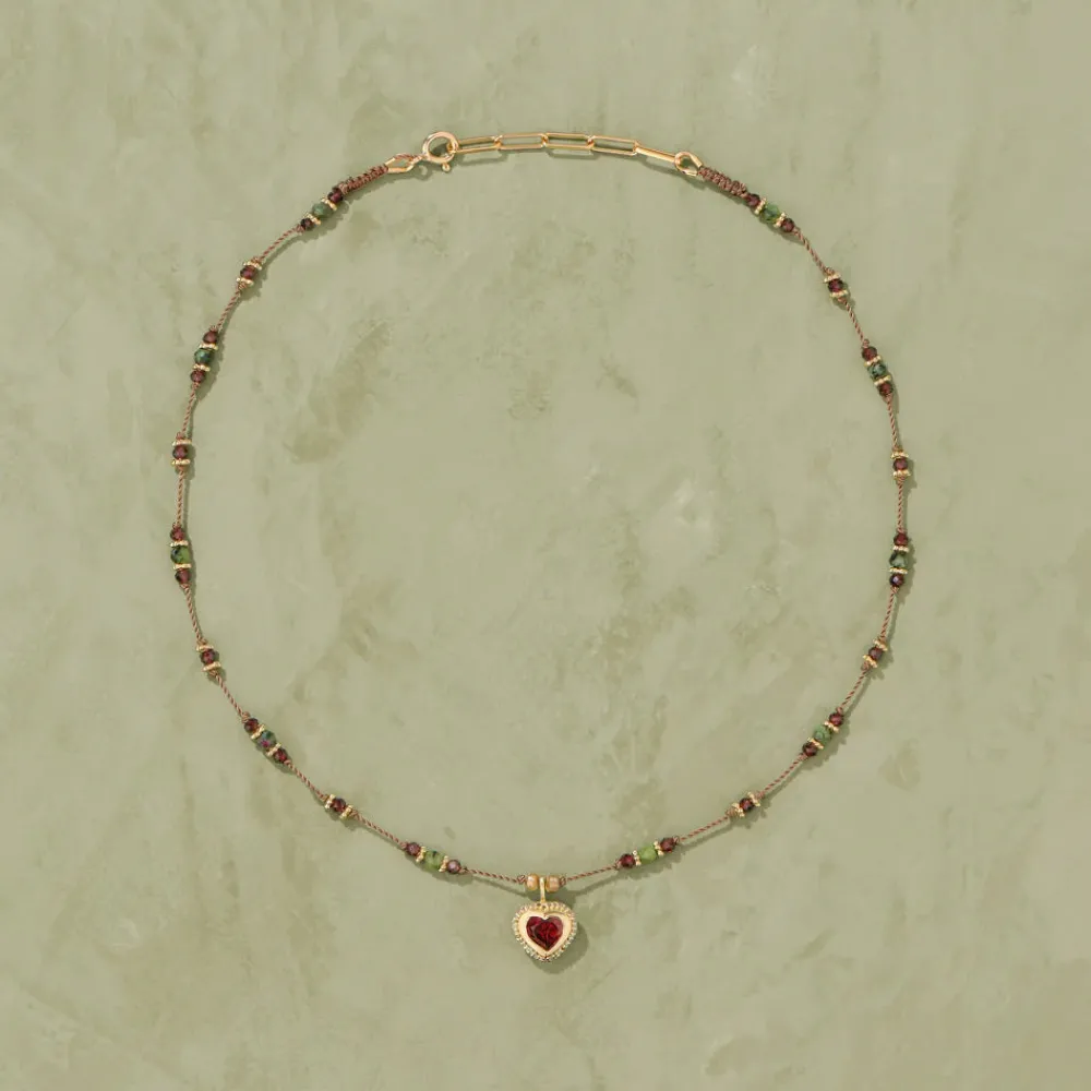 Fashion TITYARAVY - Collier Gini P Zoïsites - Marron