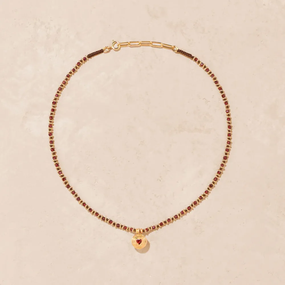Cheap TITYARAVY - Collier Prema K grenat - Marron