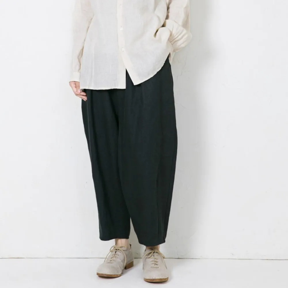 Fashion Vlas Blomme - Pantalon fuselé - Noir