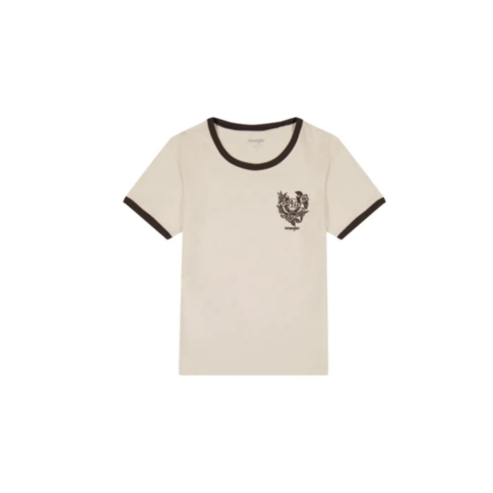 New WRANGLER - T-shirt Ringer - Blanc